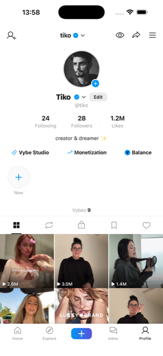 Creator profile